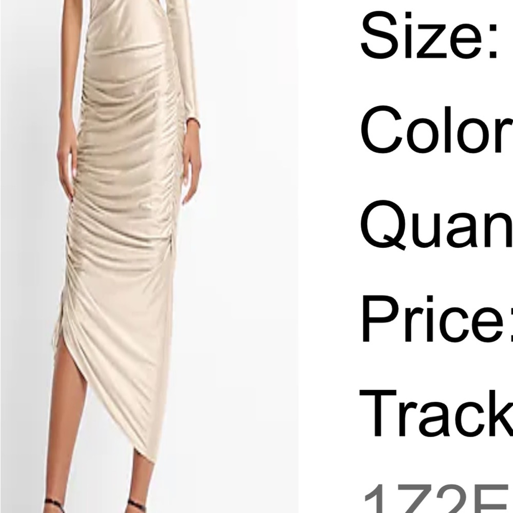 Express Satin one shoulder dress